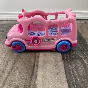 Fisher Price Little People Lil Movers School Bus - Vintage Pink School Bus